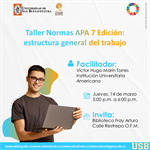 Taller Normas APA 7 Edición: estructura general del trabajo