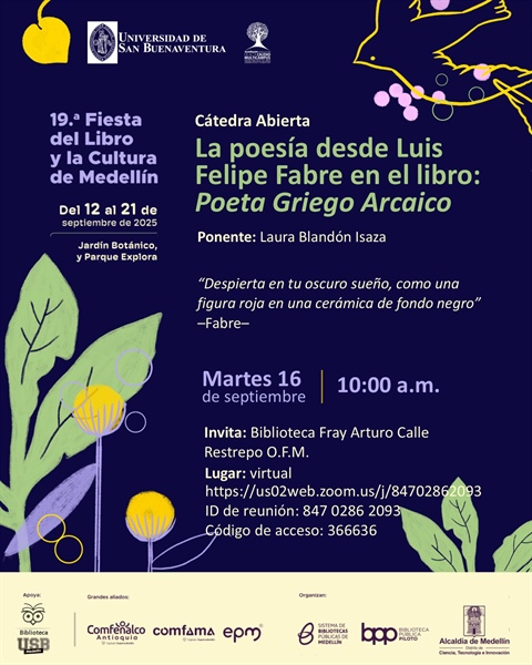 Cátedra Abierta. La poesía desde Luis Felipe Fabre en el libro: Poeta Griego Arcaico